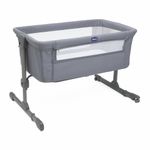 Cuna Ajustable en 6 Niveles de Altura con Ruedas y Bolsa de Transporte Color Gris