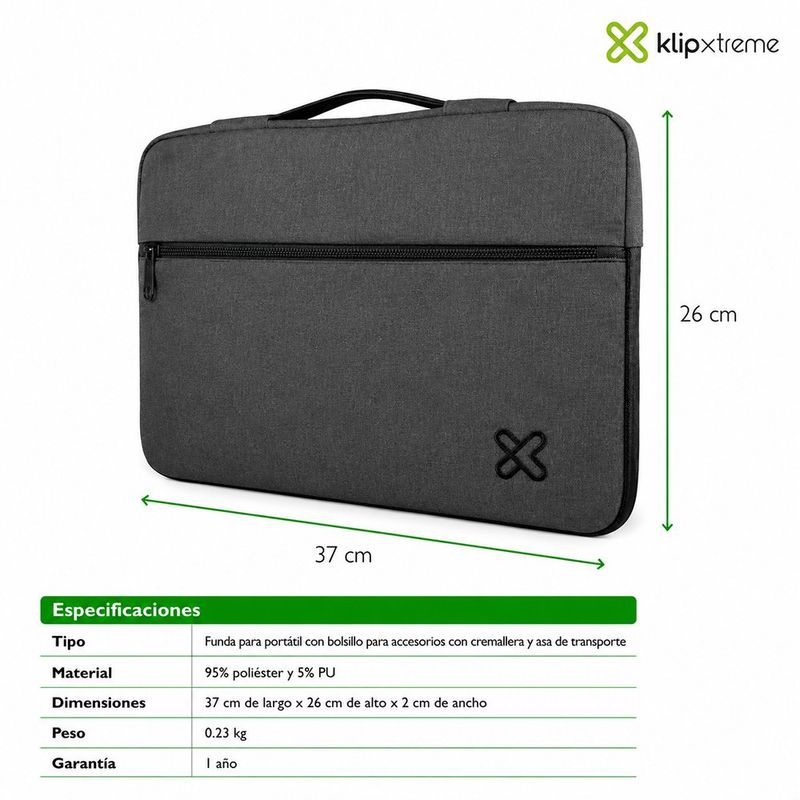 Funda Protectora para Laptop Nova de 14 plg en Color Negro