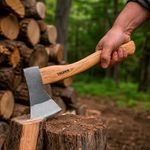 Hacha Europea de Acero al Carbono 800 g con Mango Hickory 15 Plg
