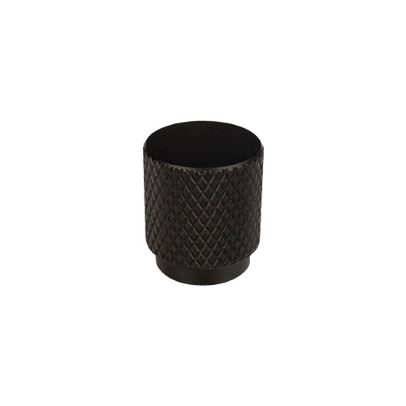 Botón Moleteado de Acero Inoxidable 304 para Muebles 25 mm Color Negro