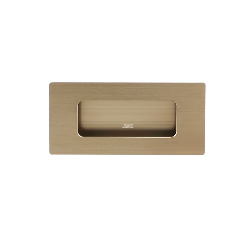 Halador de Embutir de Aluminio para Muebles 124 mm Color Dorado