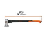 Hacha Michigan de Acero al Carbono 4 lb con Mango de Fibra de Vidrio 34 Plg