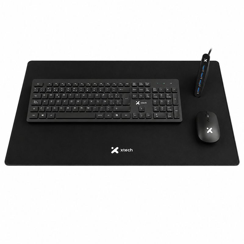 Kit Inalámbrico de Teclado y Mouse con HUB USB 3.0 de 4 Puertos