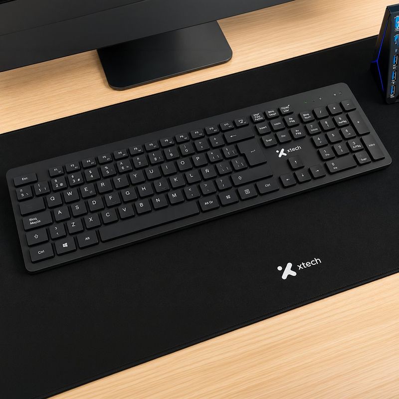 Kit Inalámbrico de Teclado y Mouse con HUB USB 3.0 de 4 Puertos