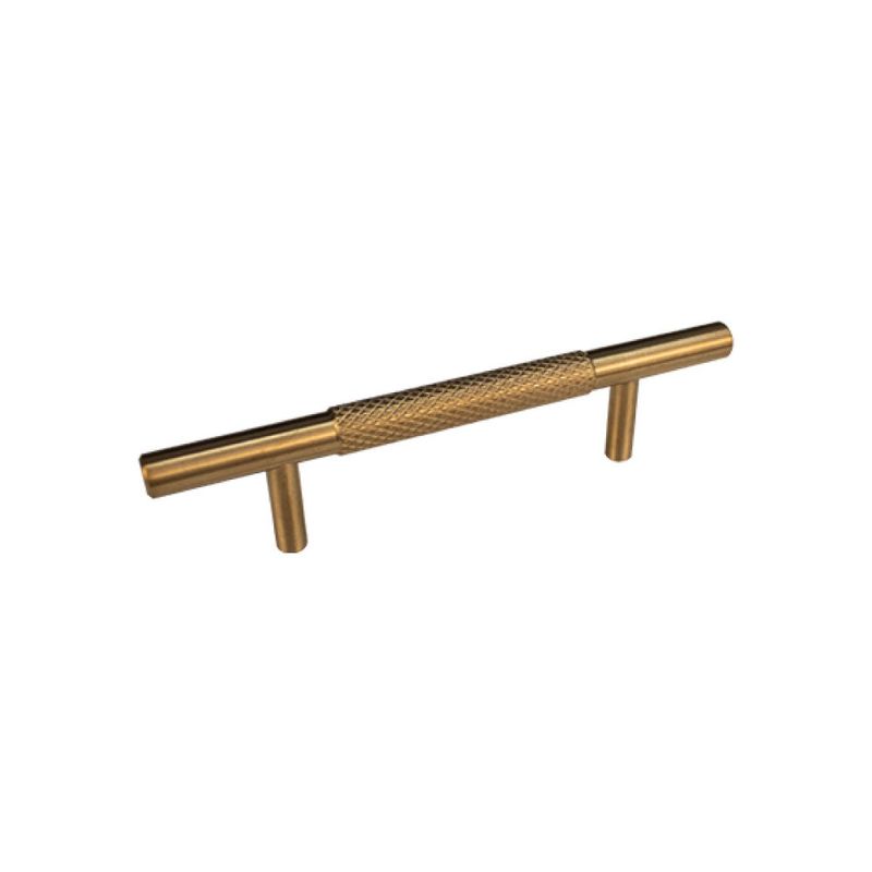 Halador Moleteado de Acero Inoxidable 304 para Muebles 96 mm Color Dorado
