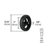 Carretilla de Lámina 4.5 pies³ con Llanta Sólida y Bastidor Tubular Roja