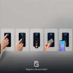 Cerradura Electrónica Inteligente Wi-Fi con Huella Color Negro