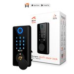 Cerradura Electrónica Inteligente Wi-Fi con Huella Color Negro
