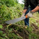 Machete Estándar de Hoja Pulida 14 Plg con Cacha Naranja Remachada