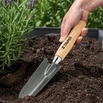 Transplantador de Jardín con Cabeza de Acero al Carbono y Mango de Madera 6 Plg