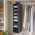 Organizador Colgante de Tela con 8 Divisiones para Clóset de 105 cm Gris