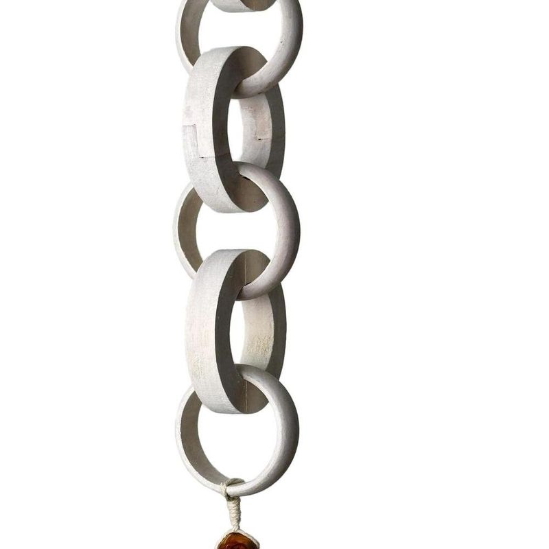 Cadena Decorativa con Borla 64 cm Color Blanco
