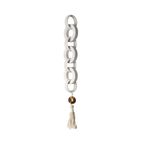 Cadena Decorativa con Borla 64 cm Color Blanco