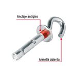 Bolsa con 4 Taquetes Expansivos con Armella Abierta de 2-1/2 x 3/8 plg
