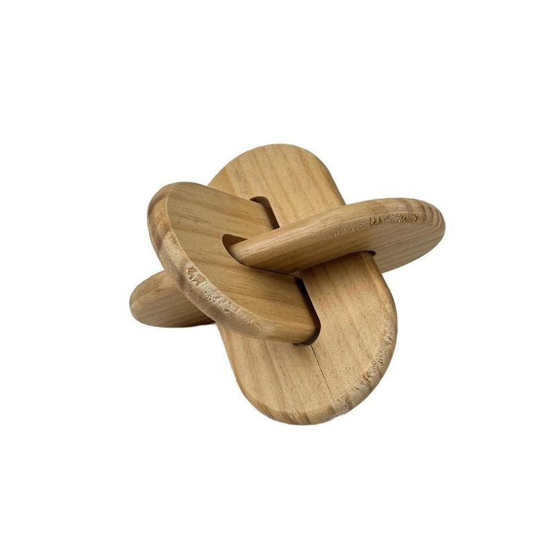Nudo Decorativo de Madera 16 cm Escultórico Color Natural