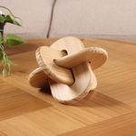 Nudo Decorativo de Madera 16 cm Escultórico Color Natural