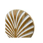 Concha Decorativa de Mesa 20 x 25 cm con Base de Madera Natural