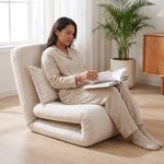 Sillón Sofá Billy Plegable con Almohada de 127 x 65 x 32 cm Beige