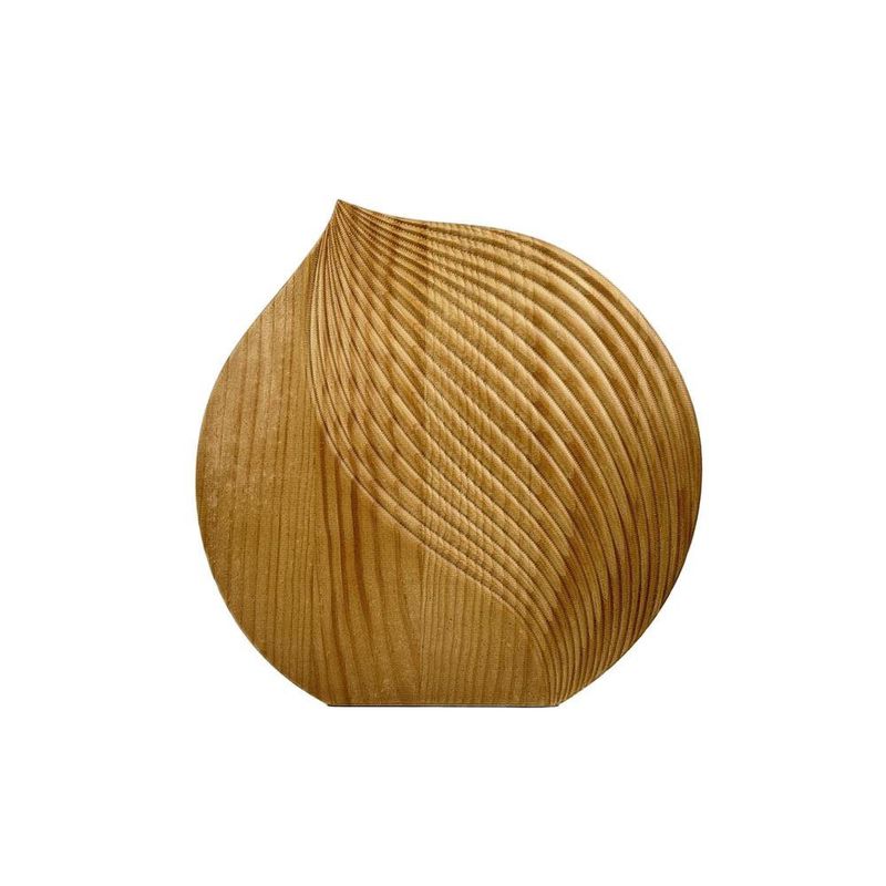 Figura Decorativa de Madera 30 x 32 cm Diseño Escultórico Abstracto