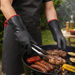 Guantes Parrilleros de Cloropreno y Algodón Resistentes al Calor 13.78 Plg