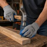 Guantes para Jardinería de Poliéster con Recubrimiento de Látex Color Azul Talla M