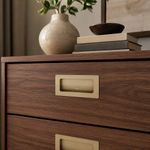 Halador de Embutir de Aluminio para Muebles 124 mm Color Dorado
