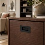 Halador de Embutir de Aluminio para Muebles 124 mm Color Negro Mate