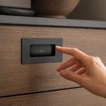 Halador de Embutir de Aluminio para Muebles 124 mm Color Negro Mate