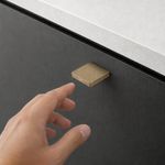 Halador de Aluminio para Muebles 45 mm Color Dorado