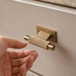 Botón Moleteado de Acero Inoxidable 304 para Muebles 25 mm Color Dorado