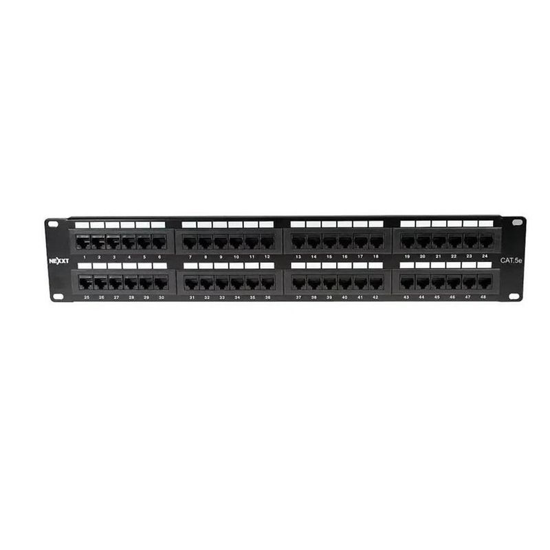 Panel de Conexión Cat 5e con 48 Puertos para Rack de 19 plg