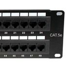 Panel de Conexión Cat 5e con 48 Puertos para Rack de 19 plg