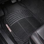Set de 3 Alfombras Antideslizantes para Auto Swiss de PVC Color Negro