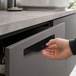 Halador para Mueble Himalaya de Aluminio 140 mm Color Negro Mate