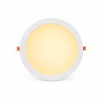 Lámpara Empotrable LED Redonda Blanca Luz Cálida 24W 1600 lm 295 mm