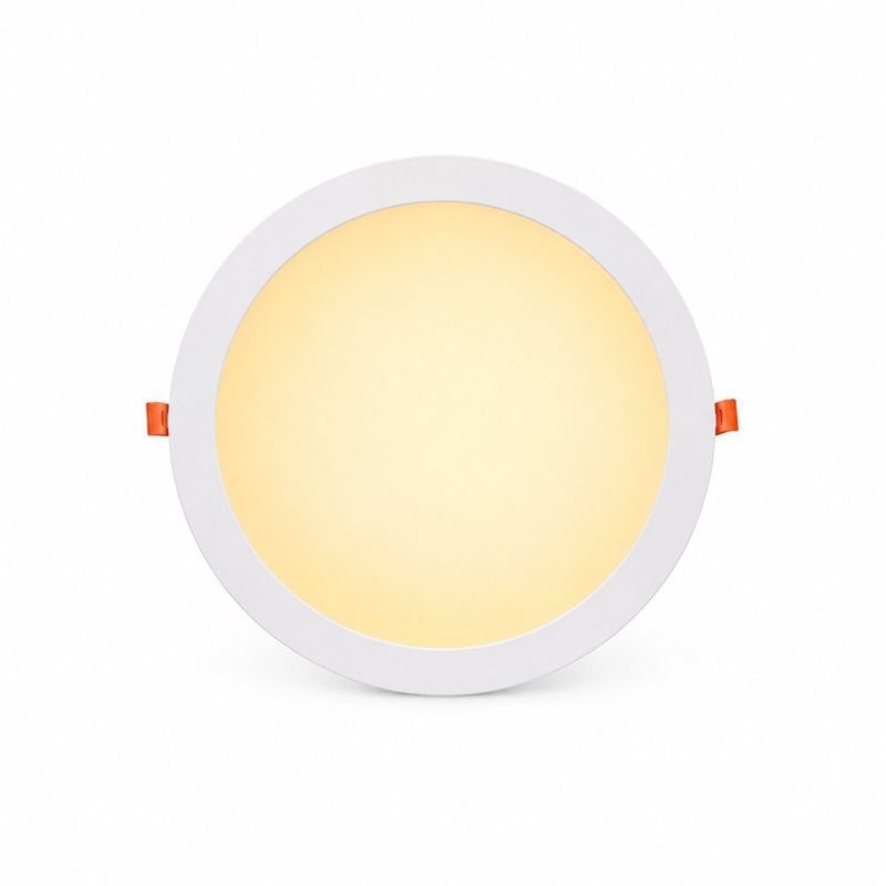 Lámpara Empotrable LED Redonda Blanca Luz Cálida 24W 1600 lm 295 mm