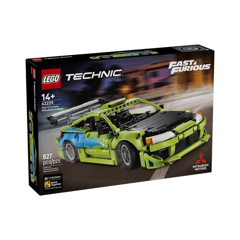LEGO Technic Carro Mitsubishi Eclipse de Fast and Furious #42229 de 827 piezas