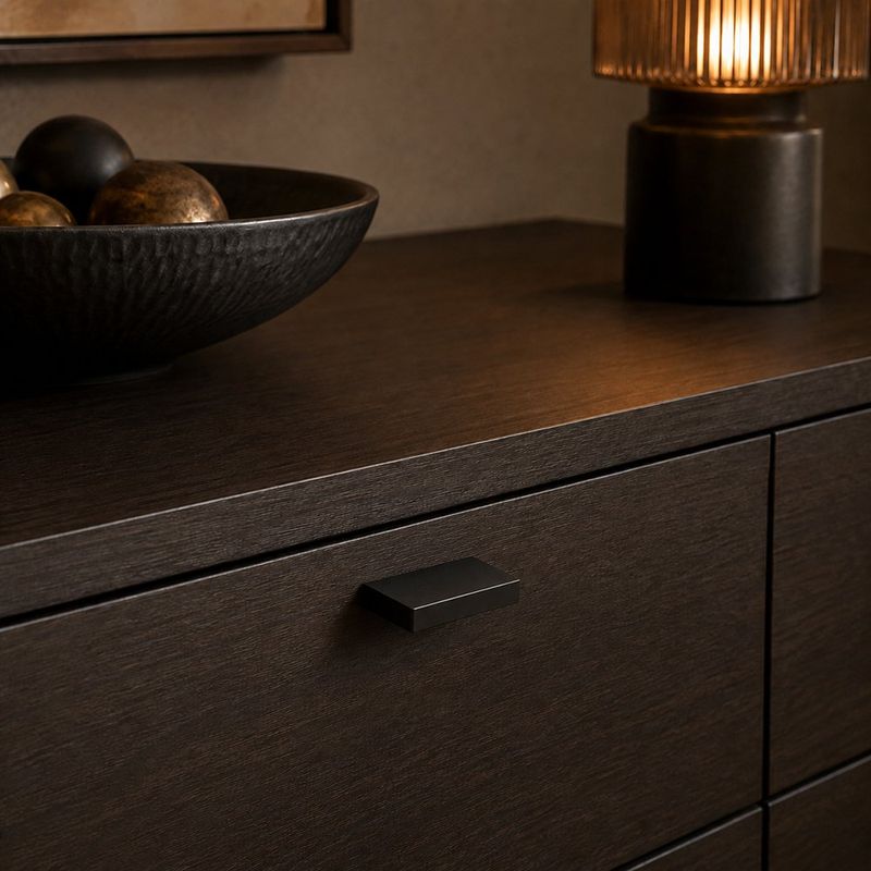 Halador de Aluminio para Muebles 45 mm Color Negro Mate