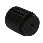 Botón Moleteado de Acero Inoxidable 304 para Muebles 25 mm Color Negro