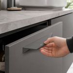 Halador para Mueble Himalaya de Aluminio 140 mm Color Gris