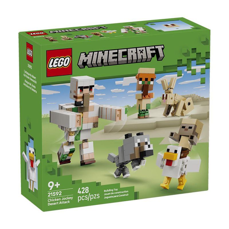 LEGO Minecraft Ataque del Jinete a Gallinas en el Desierto #21592 de 428 piezas