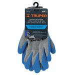 Guantes para Jardinería de Poliéster con Recubrimiento de Látex Color Azul Talla S