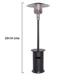 Calentador de Patio a Gas Propano de Acero 46000 BTU con Mesa Negra