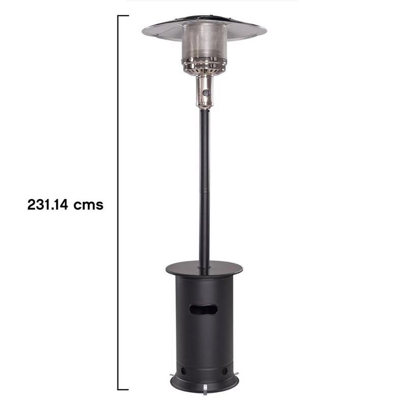 Calentador de Patio a Gas Propano de Acero 46000 BTU con Mesa Negra