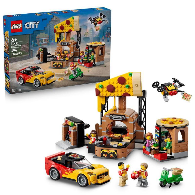 LEGO City Experiencia de Pizza a Domicilio con Vehículos #60496 de 494 piezas