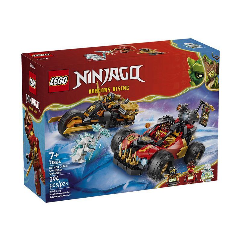 LEGO Ninjago Vehículos Combinables de Kai y Cole #71864 de 394 piezas