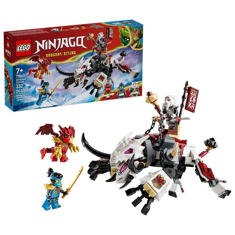 LEGO Ninjago Zilvar y Bestia Dragón Grimtak #71863 de 232 piezas