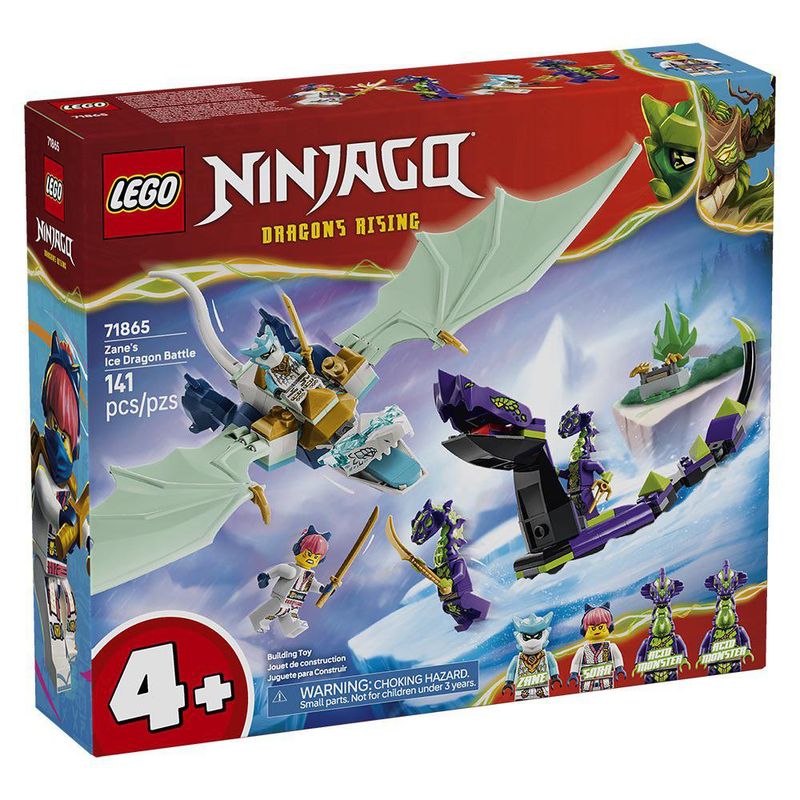 LEGO Ninjago Batalla del Dragón de Hielo de Zane #71865 de 141 piezas