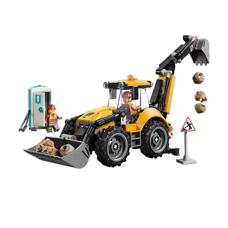 LEGO City Cargadora Retroexcavadora Amarilla #60480 de 301 piezas