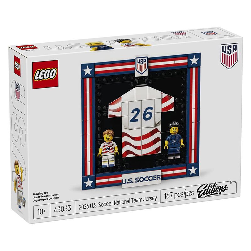 LEGO Editions Camisola de la Selección Nacional de Fútbol de EE. UU. 2026 #43033 de 167 piezas